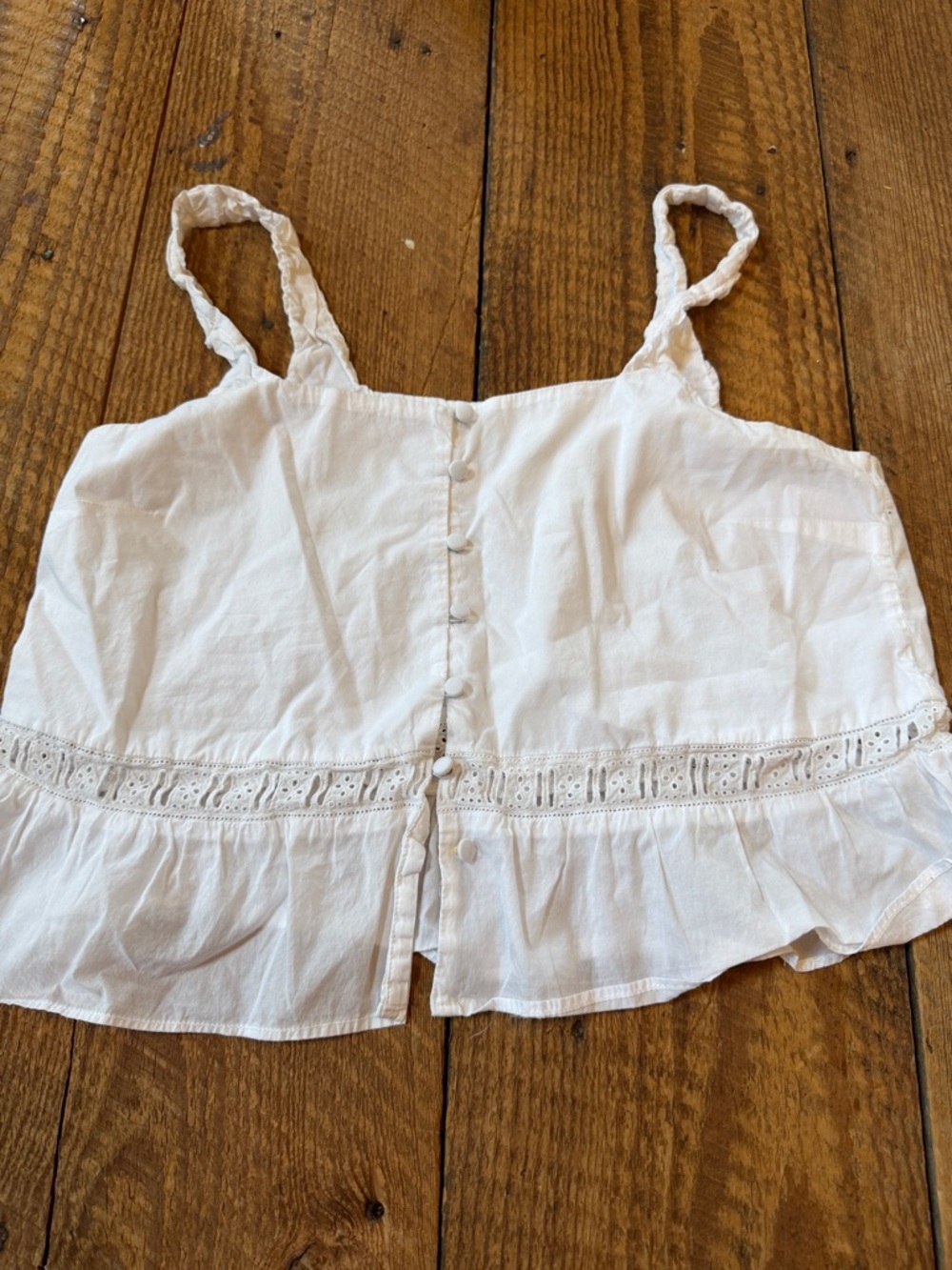 Frankies Bikinis Airy Poplin Buttoned Top - Picture 2 of 6